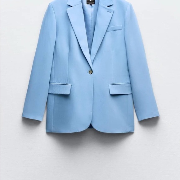 Zara Women's Blue Blazer - Picture 2 of 3